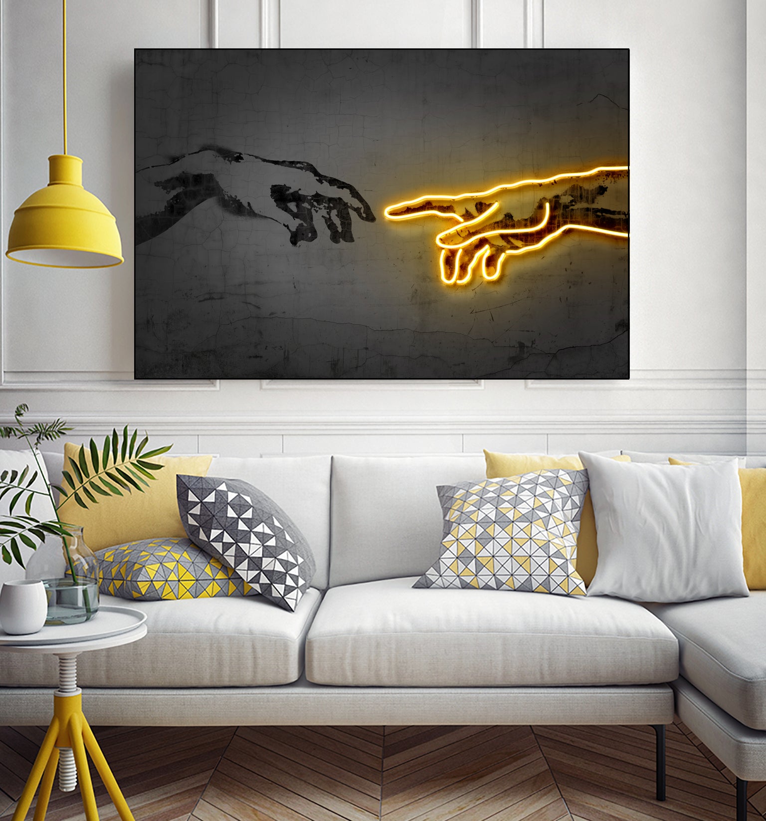 The Creation by Octavian Mihai Mielu on GIANT ART - yellow digital drawing