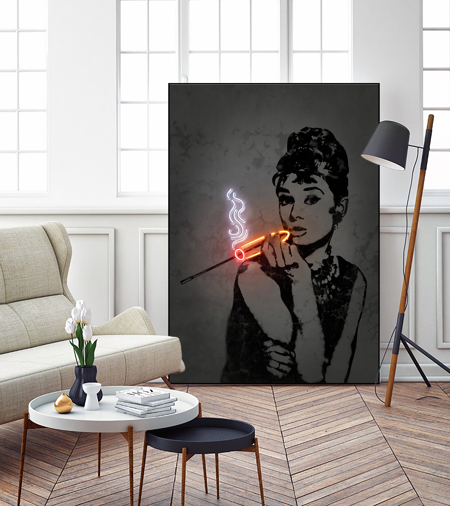 Audrey by Octavian Mihai Mielu on GIANT ART - orange digital drawing