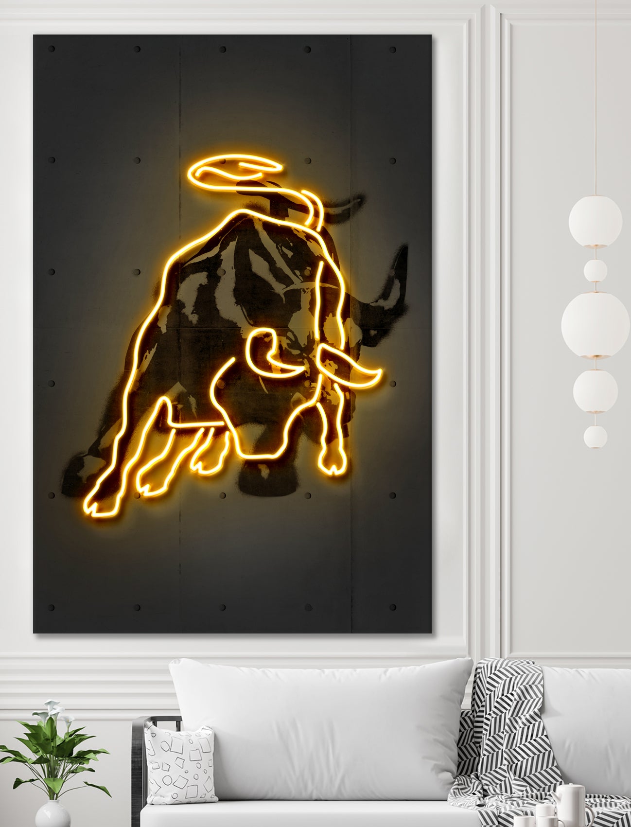 Bull by Octavian Mihai Mielu on GIANT ART - yellow digital drawing