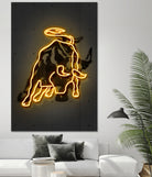 Bull by Octavian Mihai Mielu on GIANT ART - yellow digital drawing