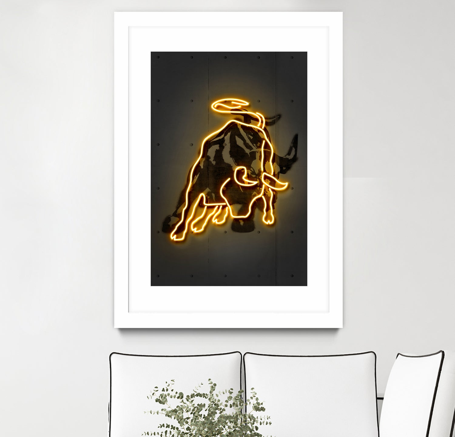 Bull by Octavian Mihai Mielu on GIANT ART - yellow digital drawing