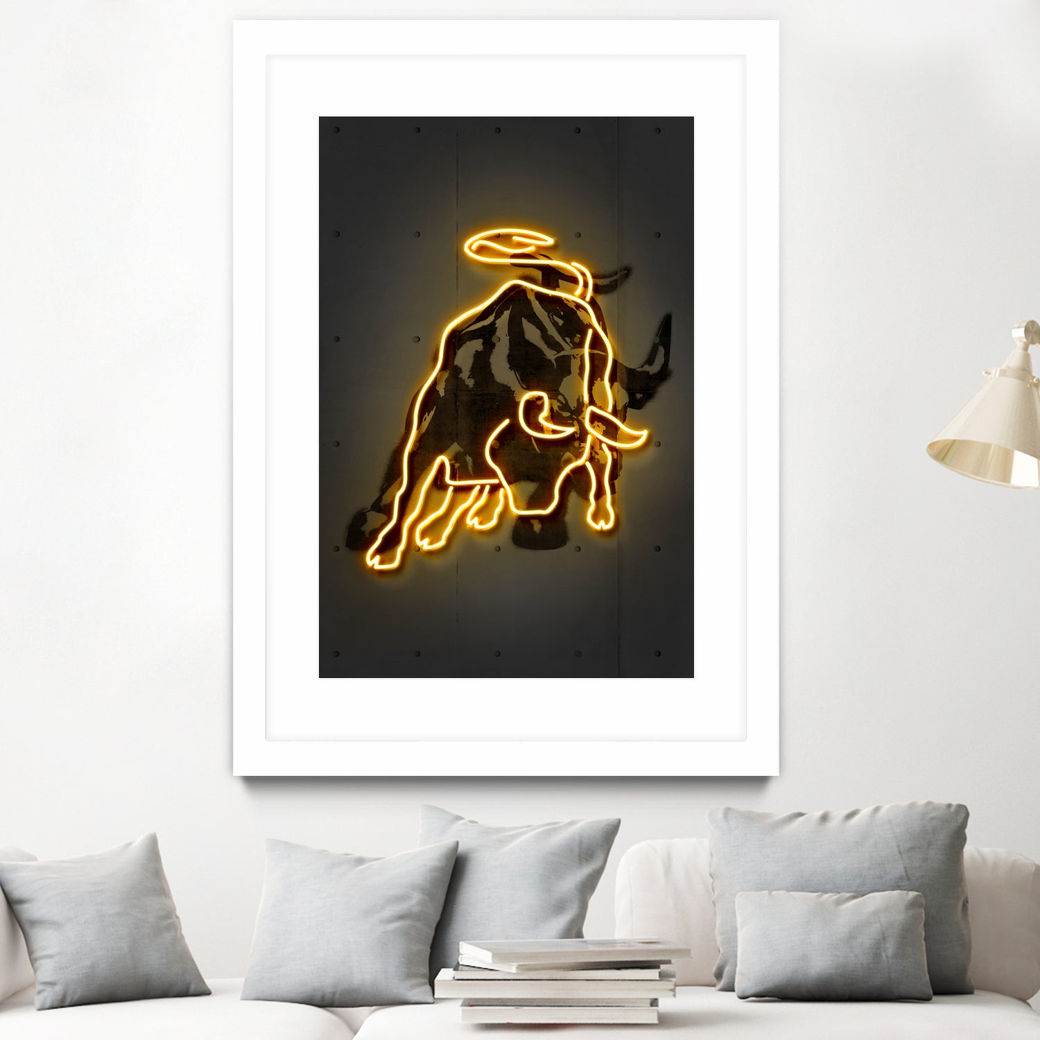 Bull by Octavian Mihai Mielu on GIANT ART - yellow digital drawing