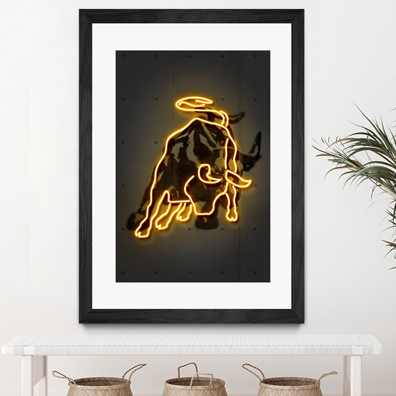 Bull by Octavian Mihai Mielu on GIANT ART - yellow digital drawing