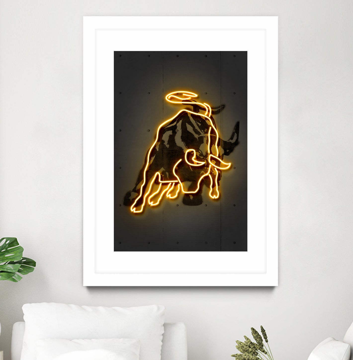 Bull by Octavian Mihai Mielu on GIANT ART - yellow digital drawing