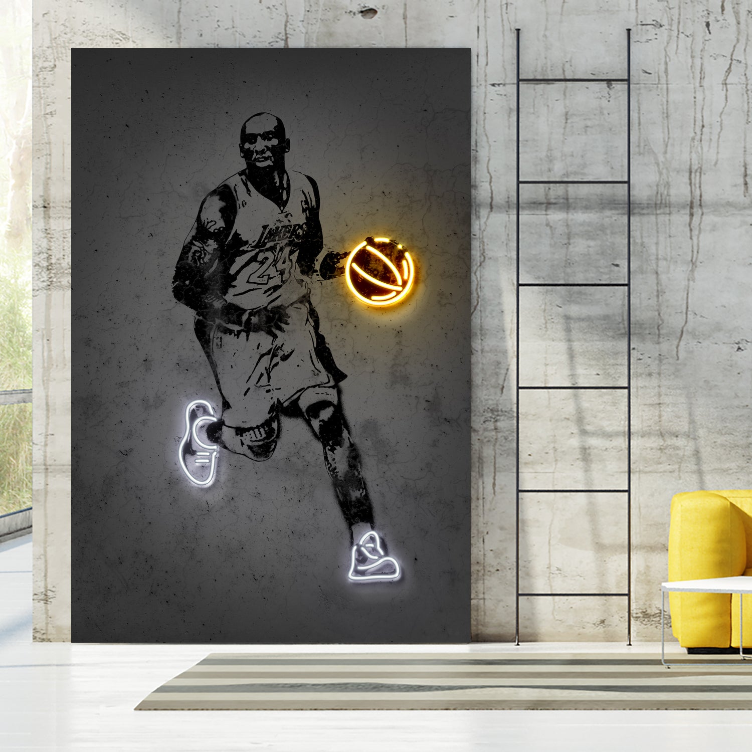 Kobe by Octavian Mihai Mielu on GIANT ART - yellow digital drawing