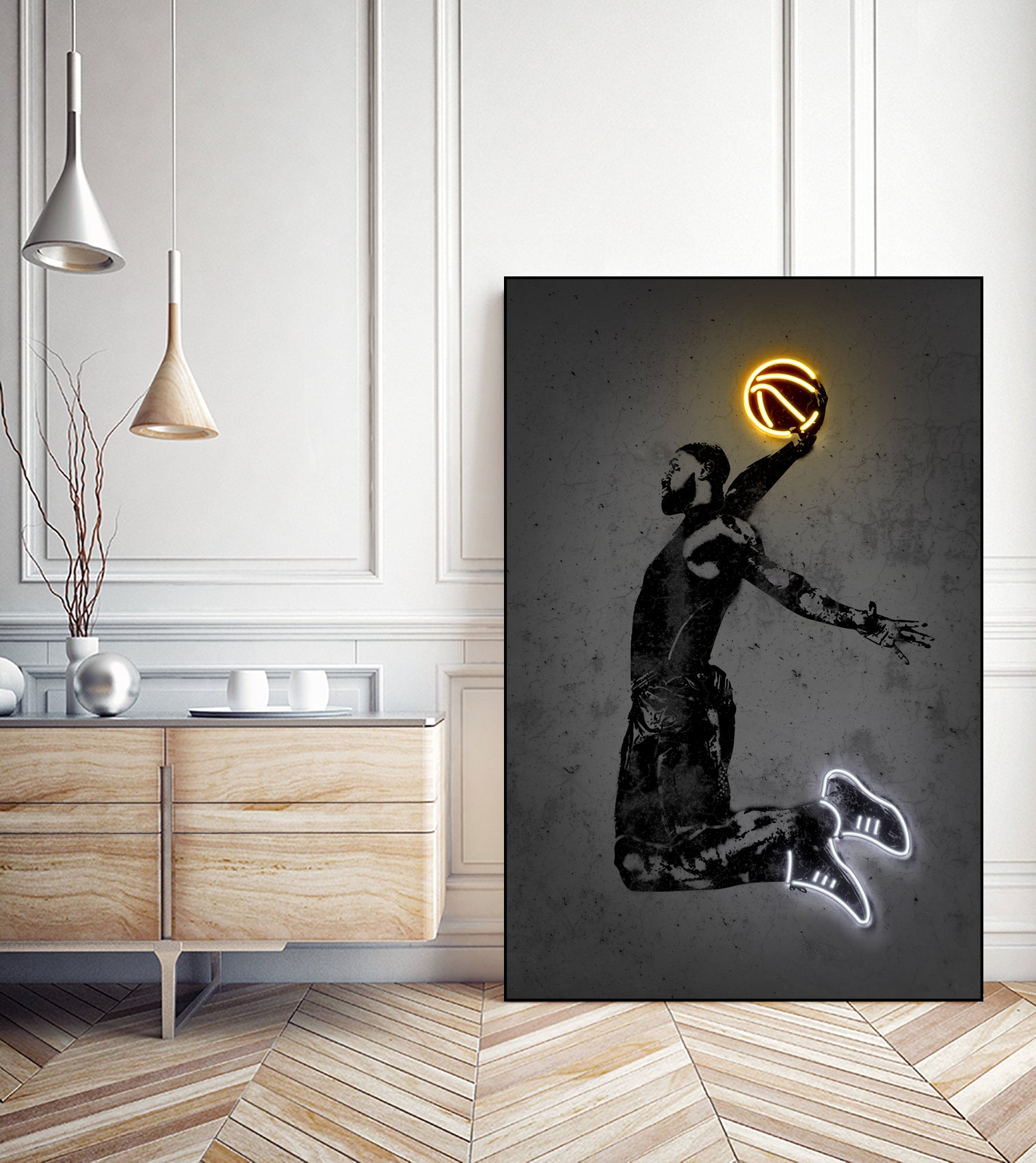 LeBron by Octavian Mihai Mielu on GIANT ART - yellow digital drawing