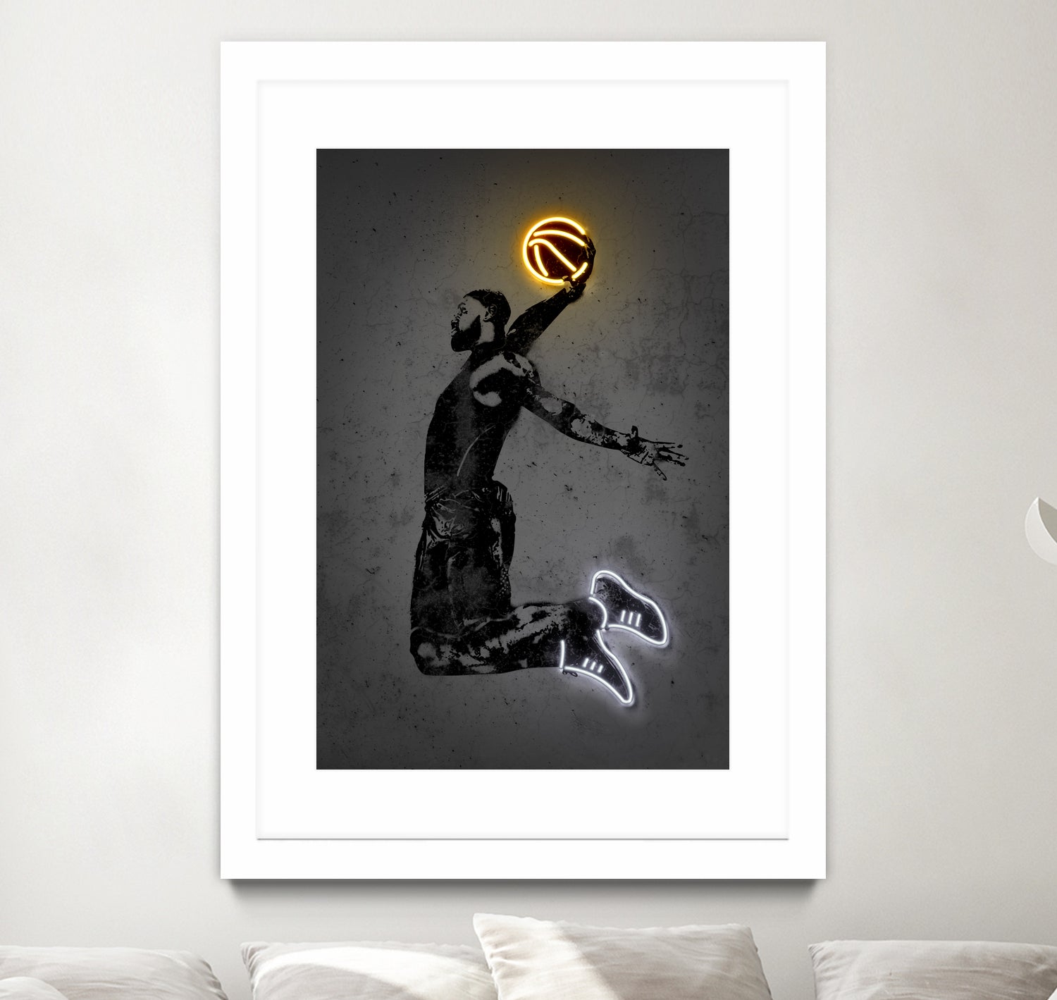 LeBron by Octavian Mihai Mielu on GIANT ART - yellow digital drawing