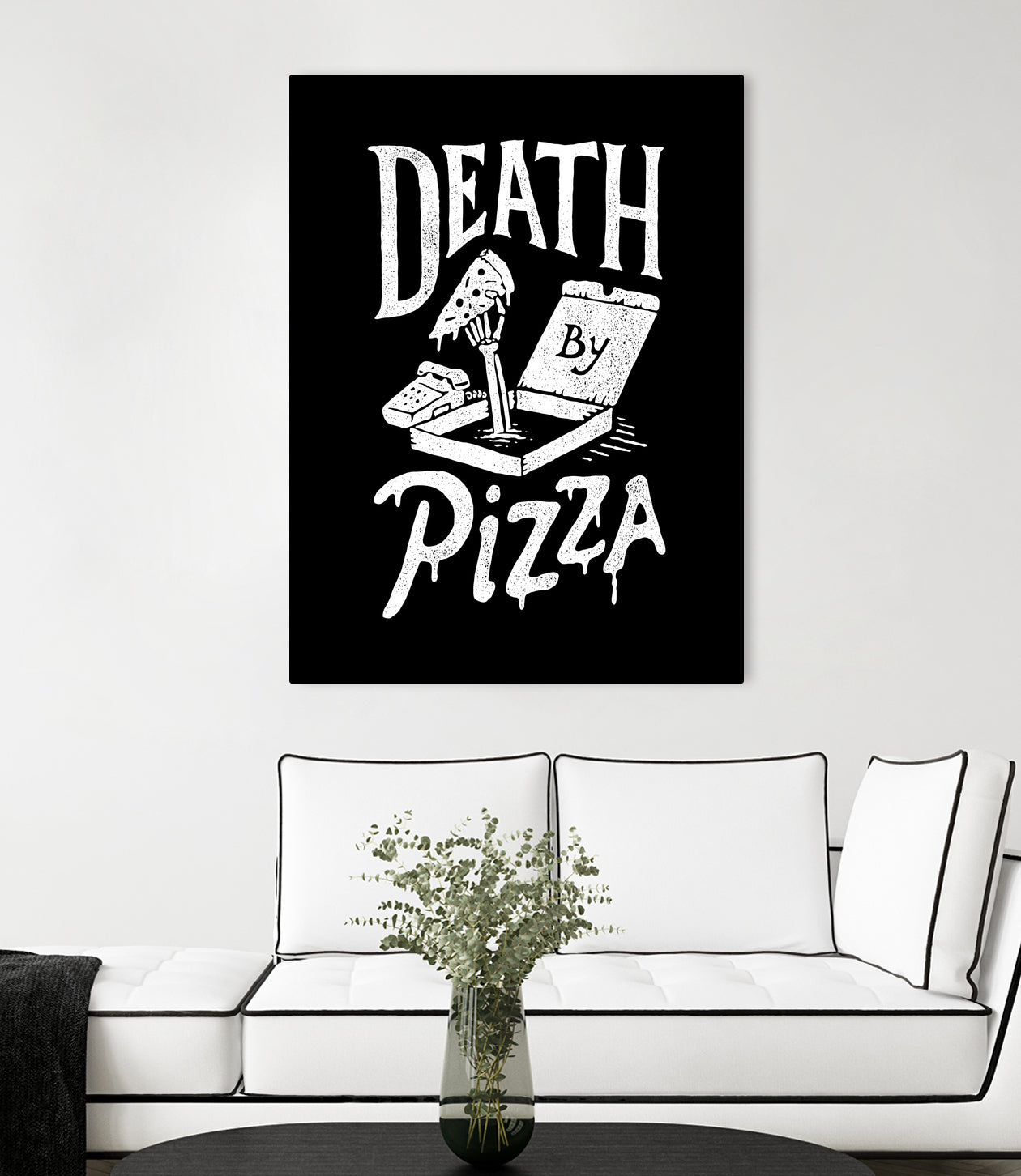 Death by Pizza by Tatak Waskitho on GIANT ART - black typography