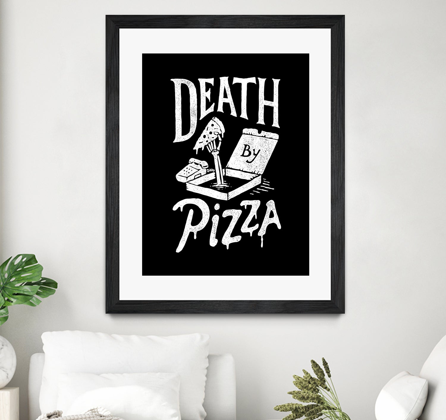 Death by Pizza by Tatak Waskitho on GIANT ART - black typography