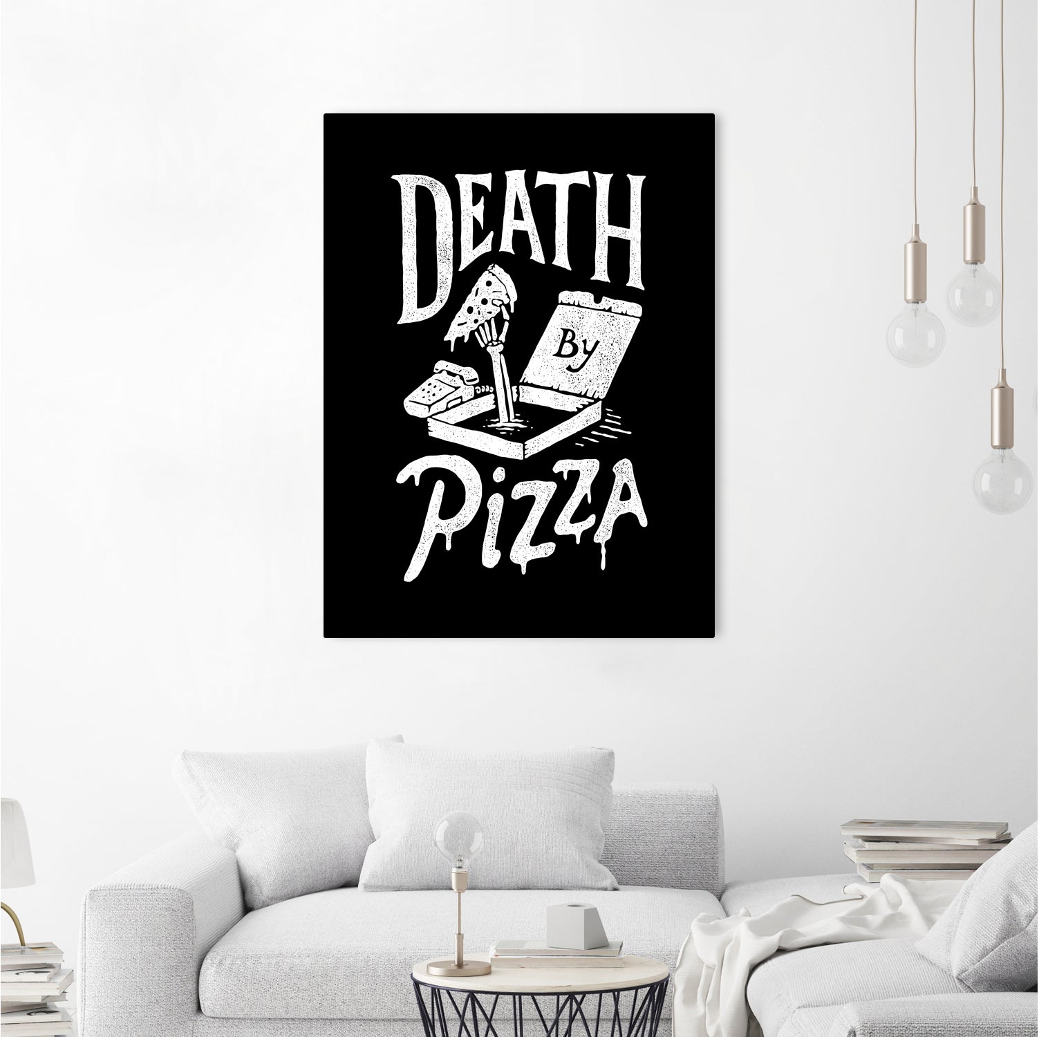 Death by Pizza by Tatak Waskitho on GIANT ART - black typography