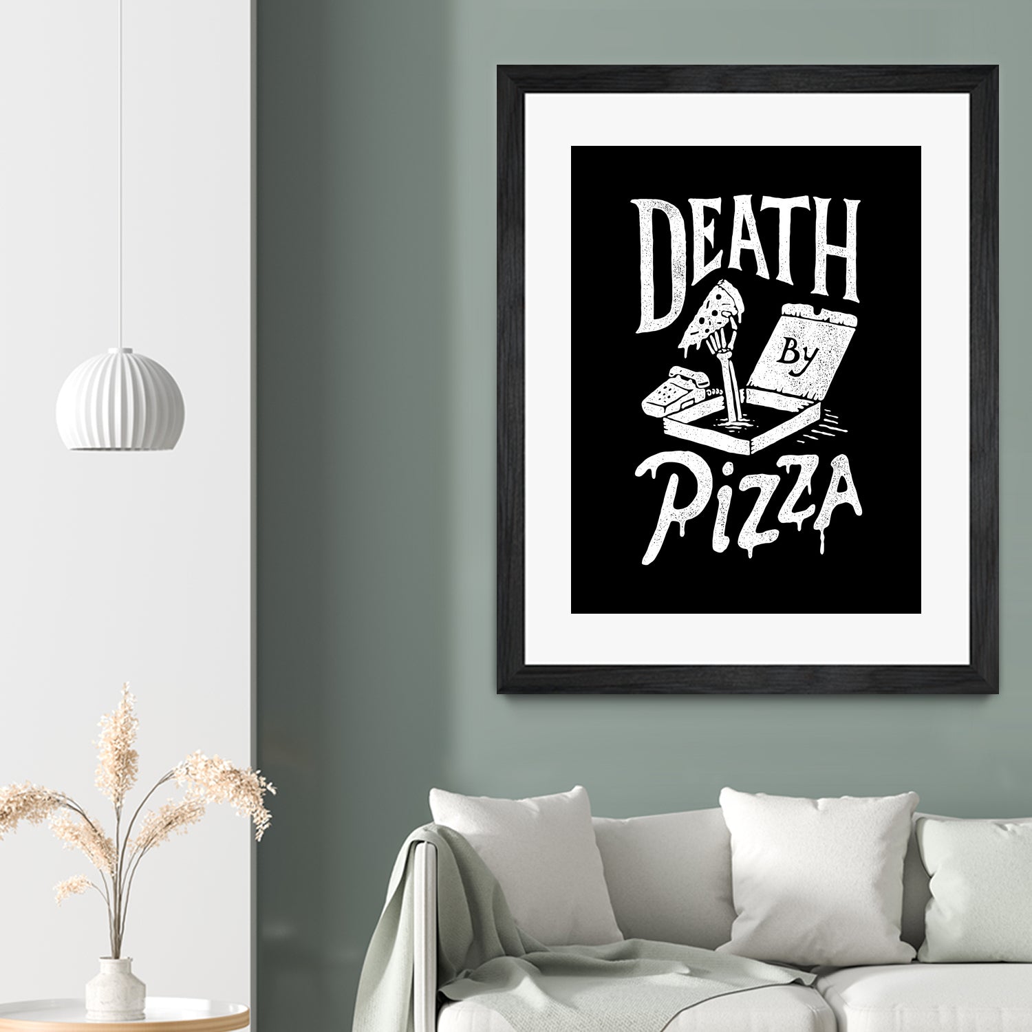 Death by Pizza by Tatak Waskitho on GIANT ART - black typography