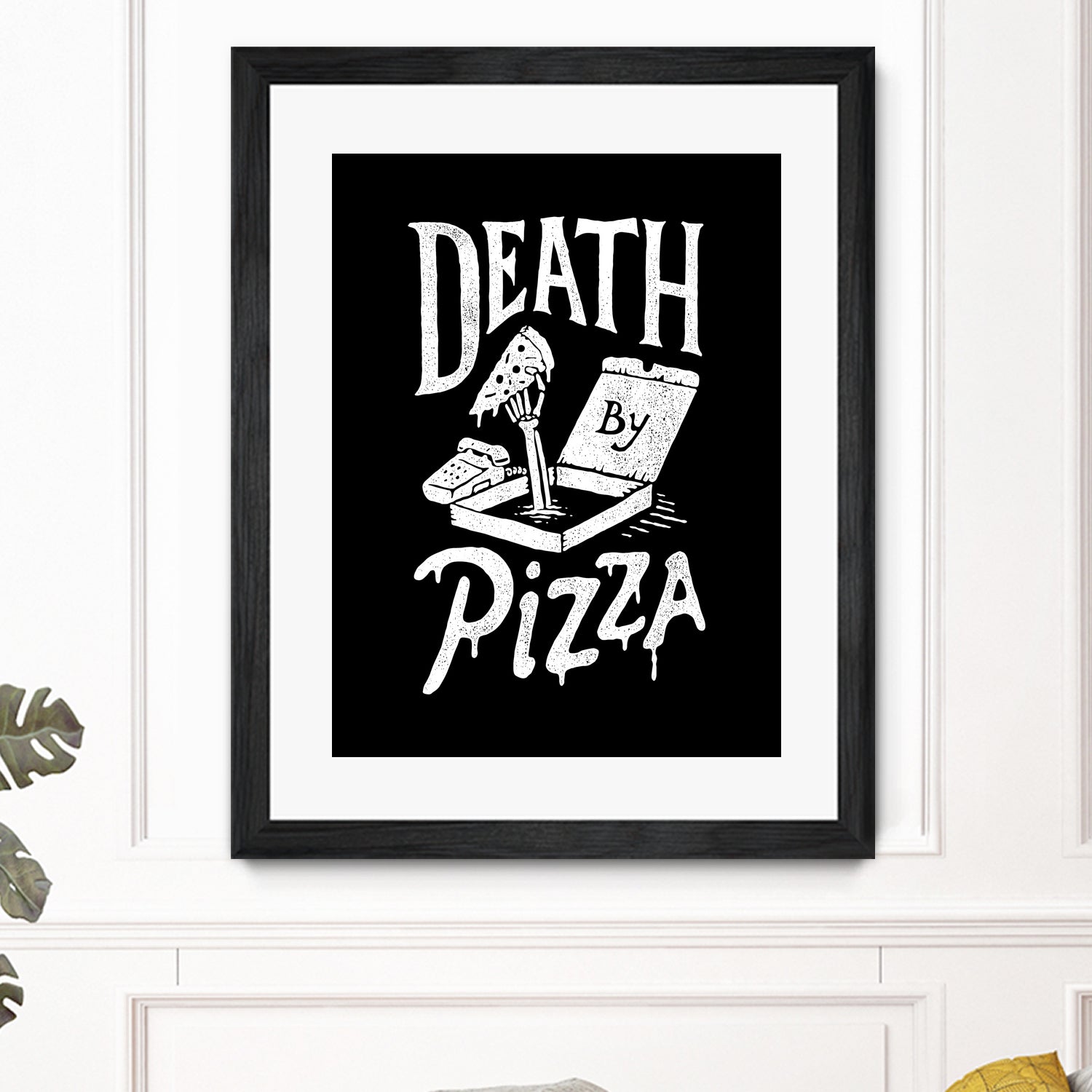 Death by Pizza by Tatak Waskitho on GIANT ART - black typography