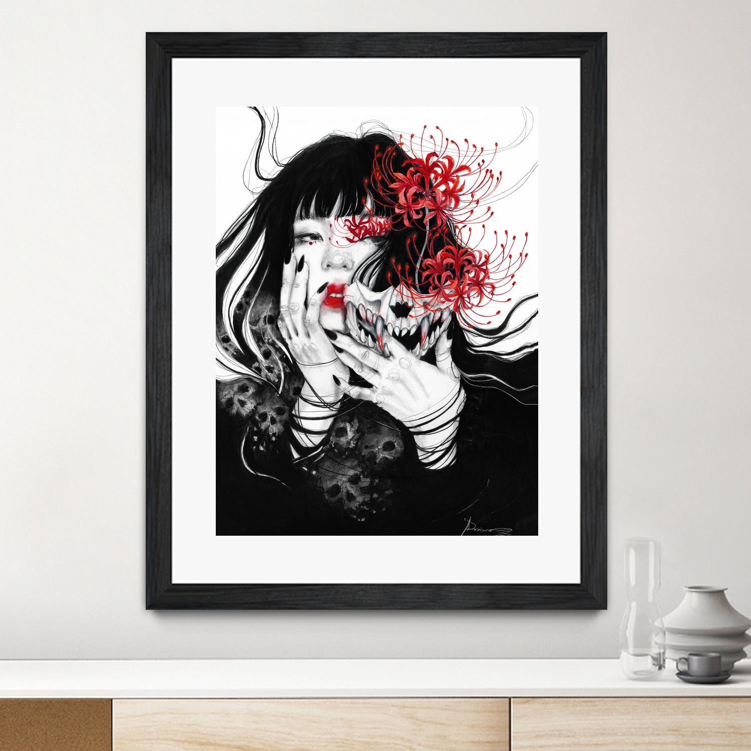 Hell Girl by Doriana Popa on GIANT ART - black mixed media