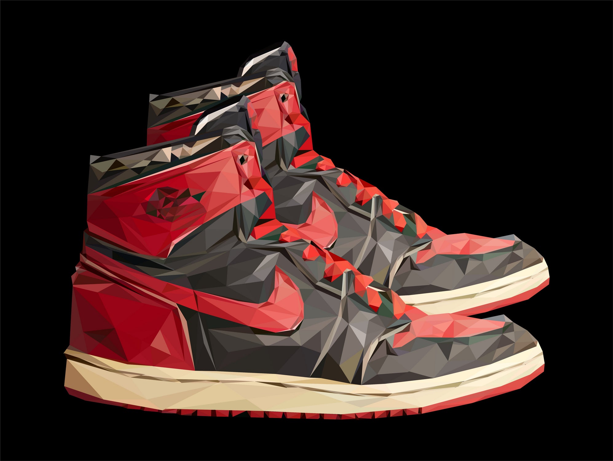 air jordan 1 retro by M Maisur Amin on GIANT ART - red character design