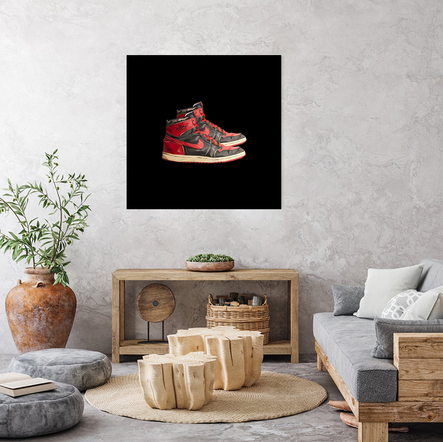 Sneaker hype beast air jordan 1 retro by M Maisur Amin on GIANT ART - black vector illustration