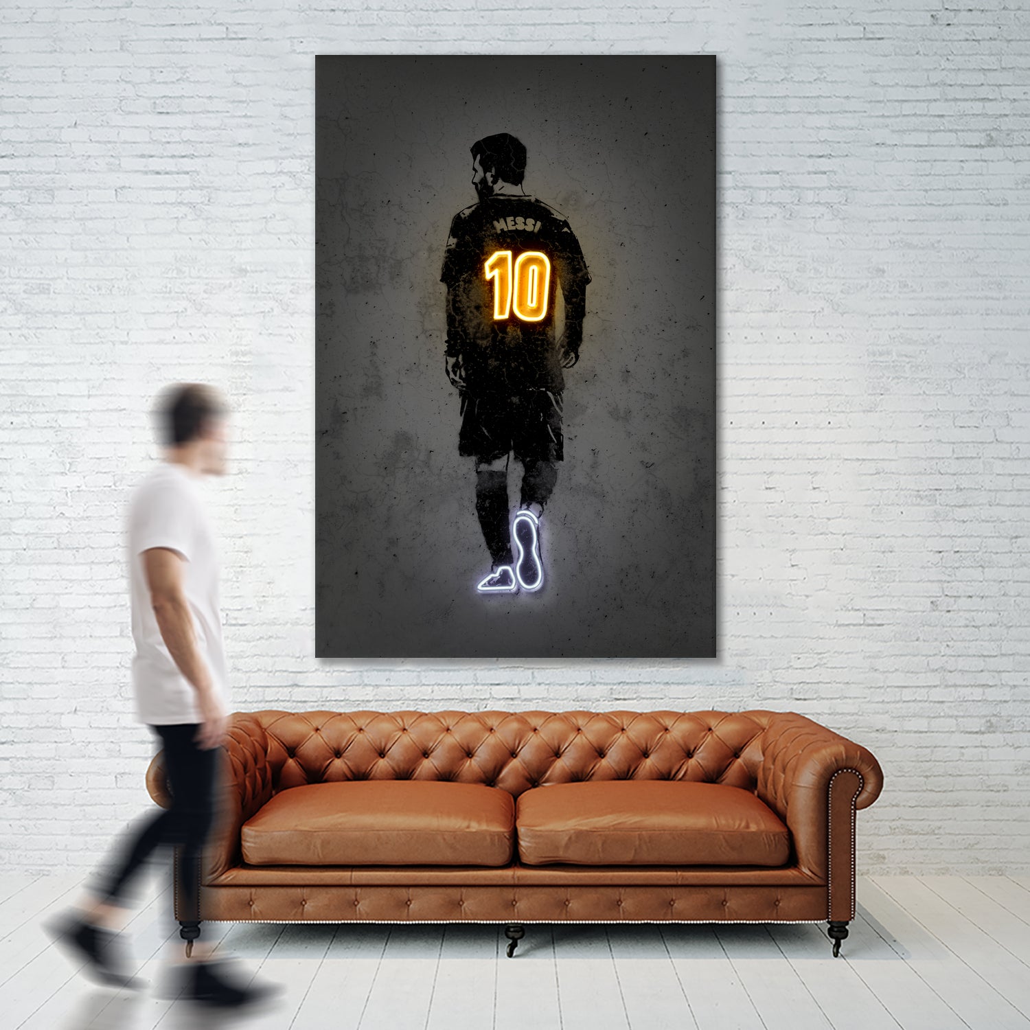 Messi by Octavian Mihai Mielu on GIANT ART - yellow digital drawing