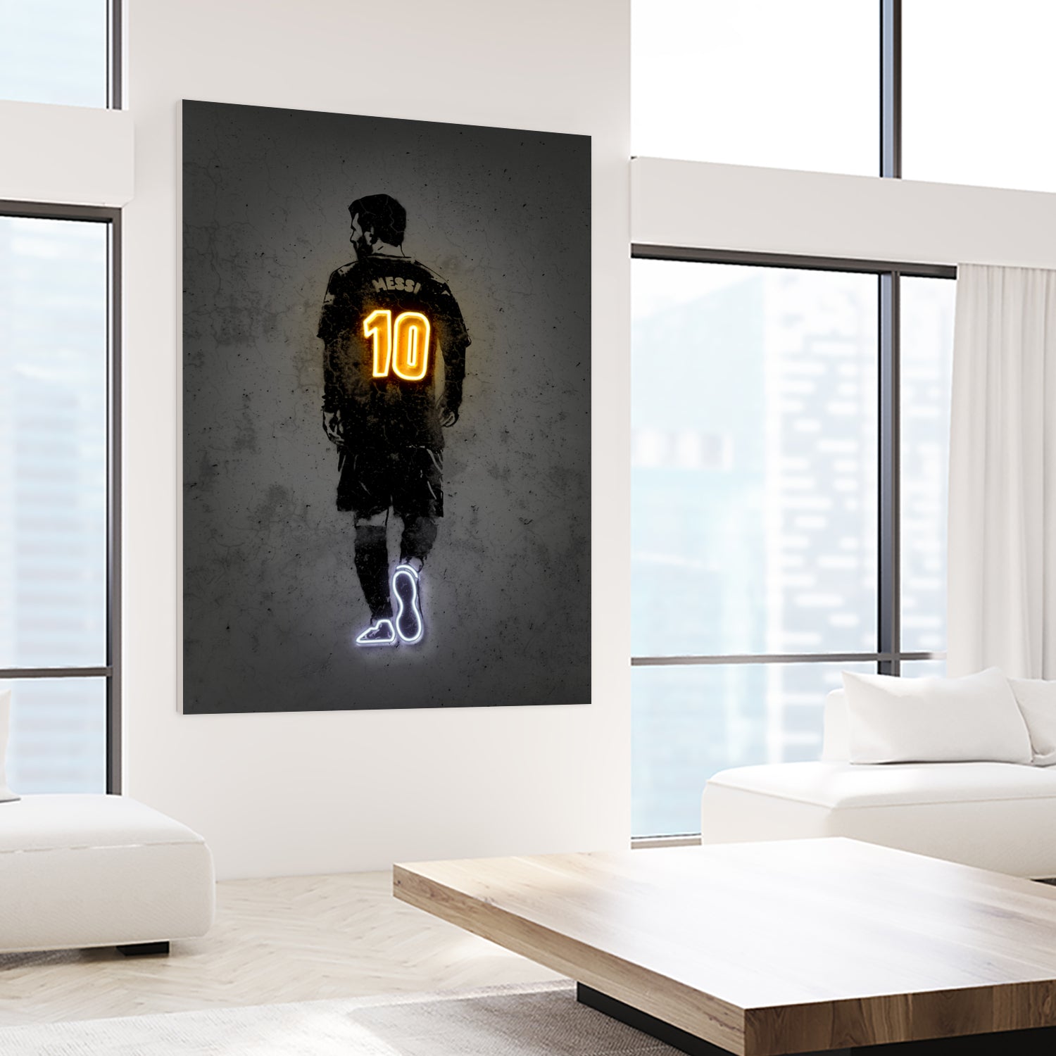 Messi by Octavian Mihai Mielu on GIANT ART - yellow digital drawing