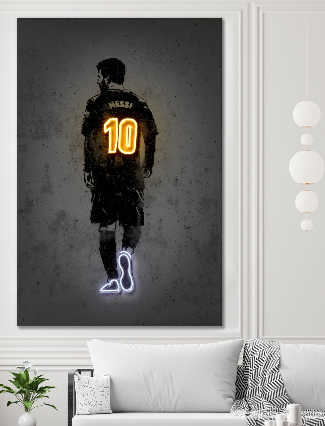 Messi by Octavian Mihai Mielu on GIANT ART - yellow digital drawing