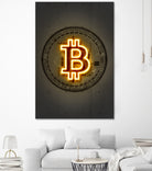 Bitcoin by Octavian Mihai Mielu on GIANT ART - yellow digital drawing