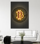 Bitcoin by Octavian Mihai Mielu on GIANT ART - yellow digital drawing