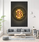 Bitcoin by Octavian Mihai Mielu on GIANT ART - yellow digital drawing