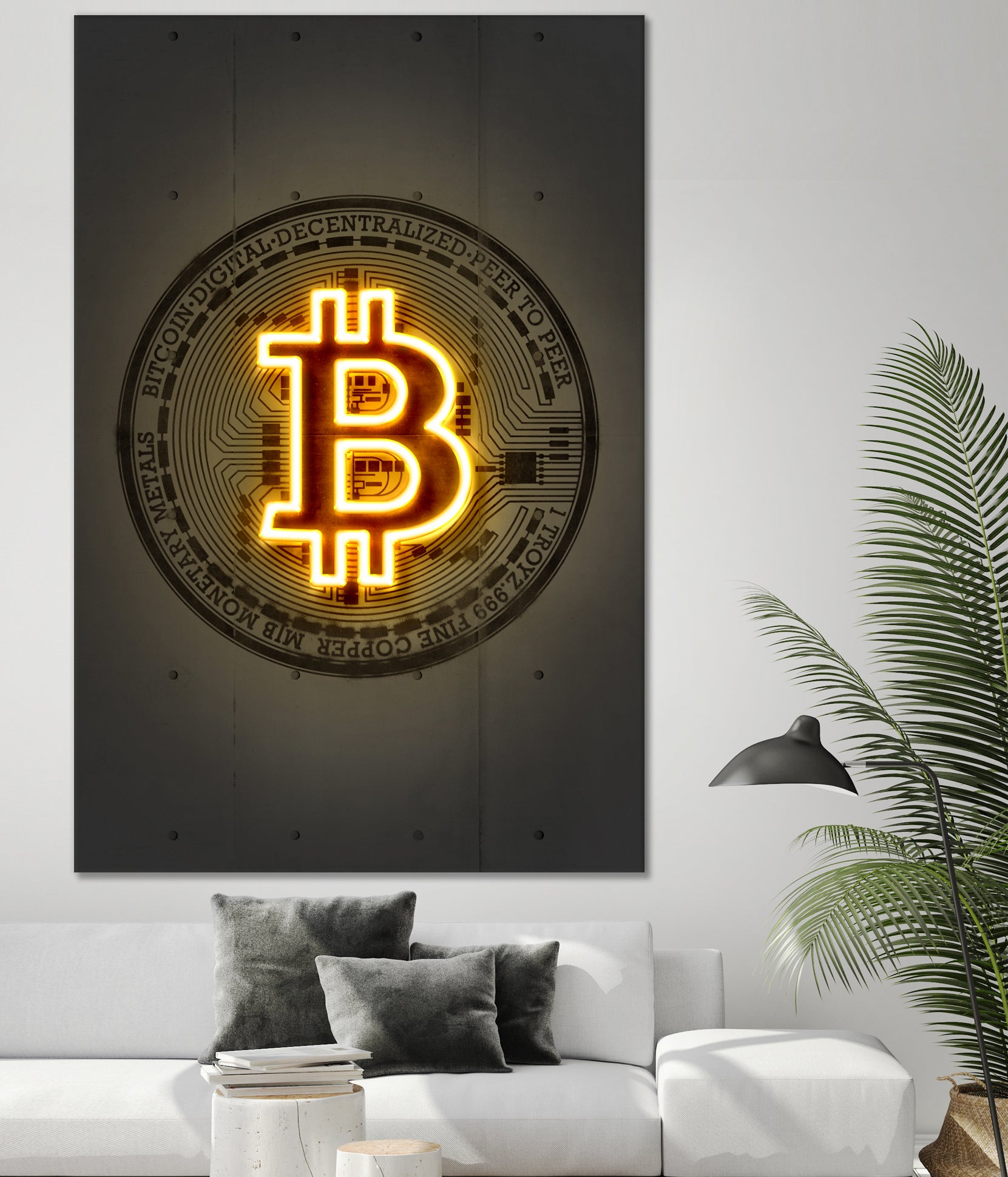 Bitcoin by Octavian Mihai Mielu on GIANT ART - yellow digital drawing