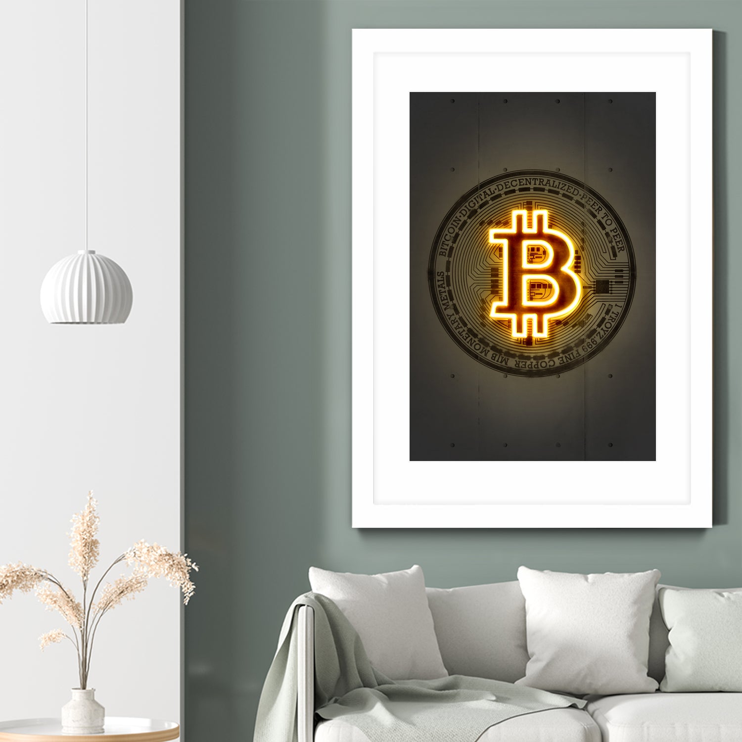 Bitcoin by Octavian Mihai Mielu on GIANT ART - yellow digital drawing