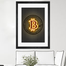 Bitcoin by Octavian Mihai Mielu on GIANT ART - yellow digital drawing