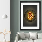 Bitcoin by Octavian Mihai Mielu on GIANT ART - yellow digital drawing