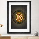 Bitcoin by Octavian Mihai Mielu on GIANT ART - yellow digital drawing