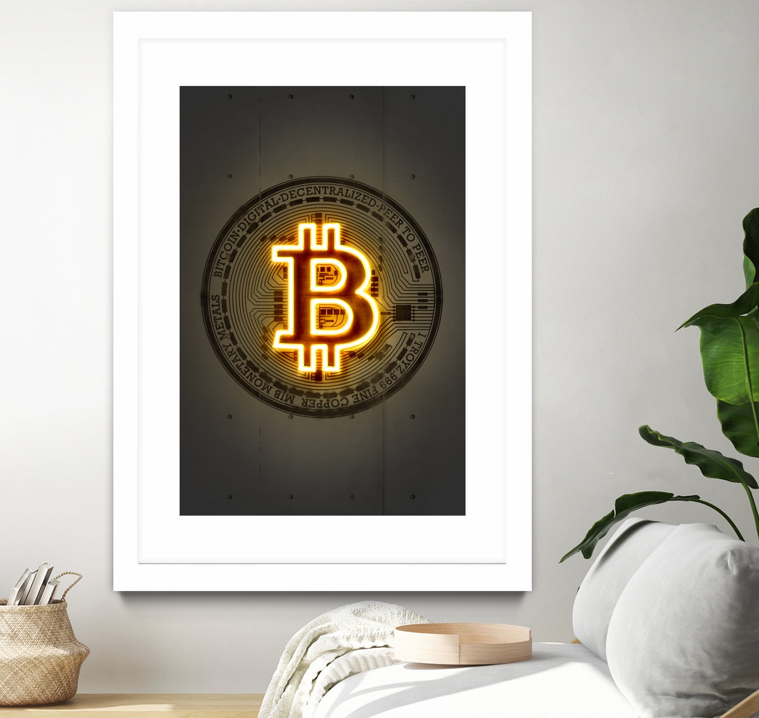 Bitcoin by Octavian Mihai Mielu on GIANT ART - yellow digital drawing