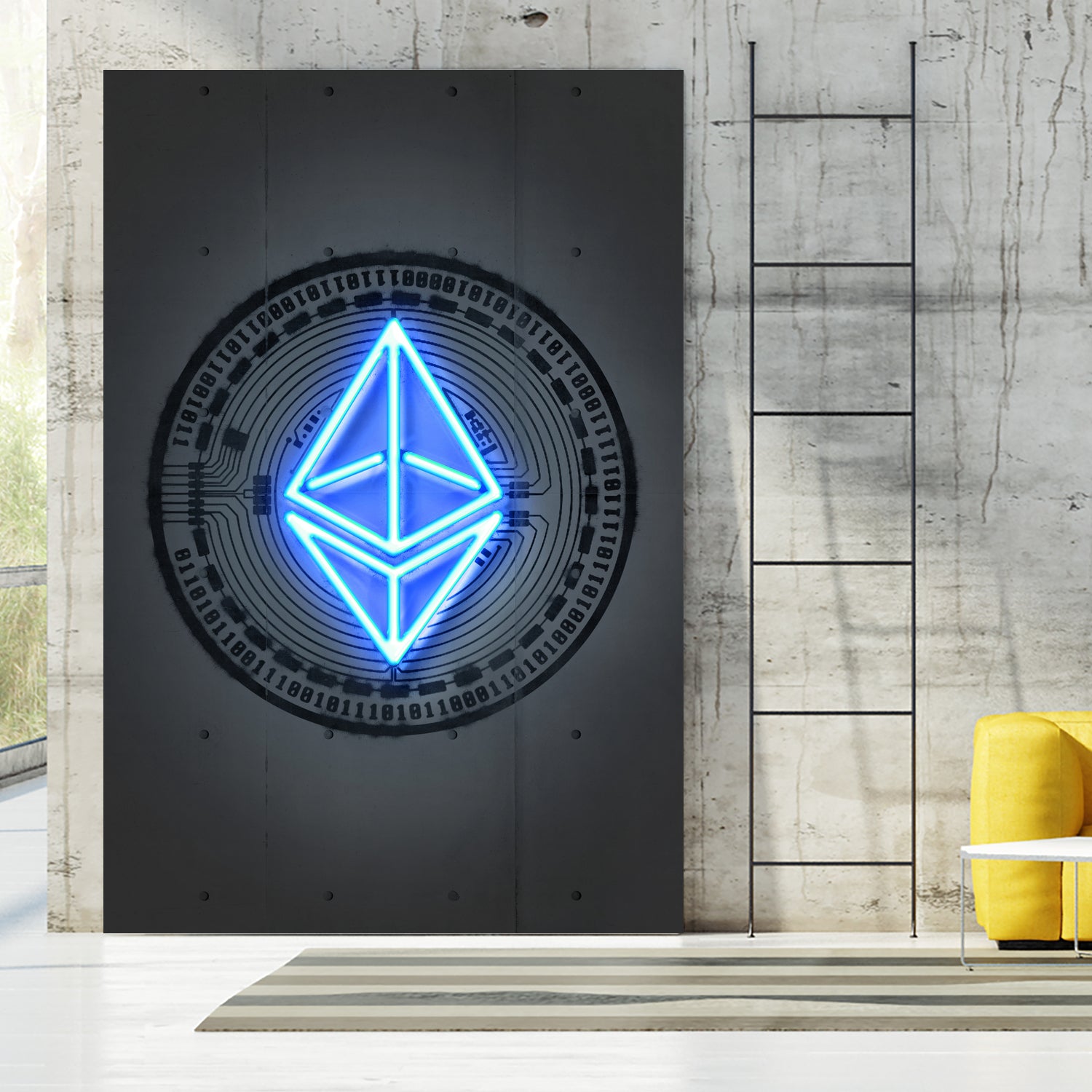 Ethereum by Octavian Mihai Mielu on GIANT ART - blue digital drawing