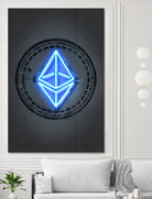 Ethereum by Octavian Mihai Mielu on GIANT ART - blue digital drawing