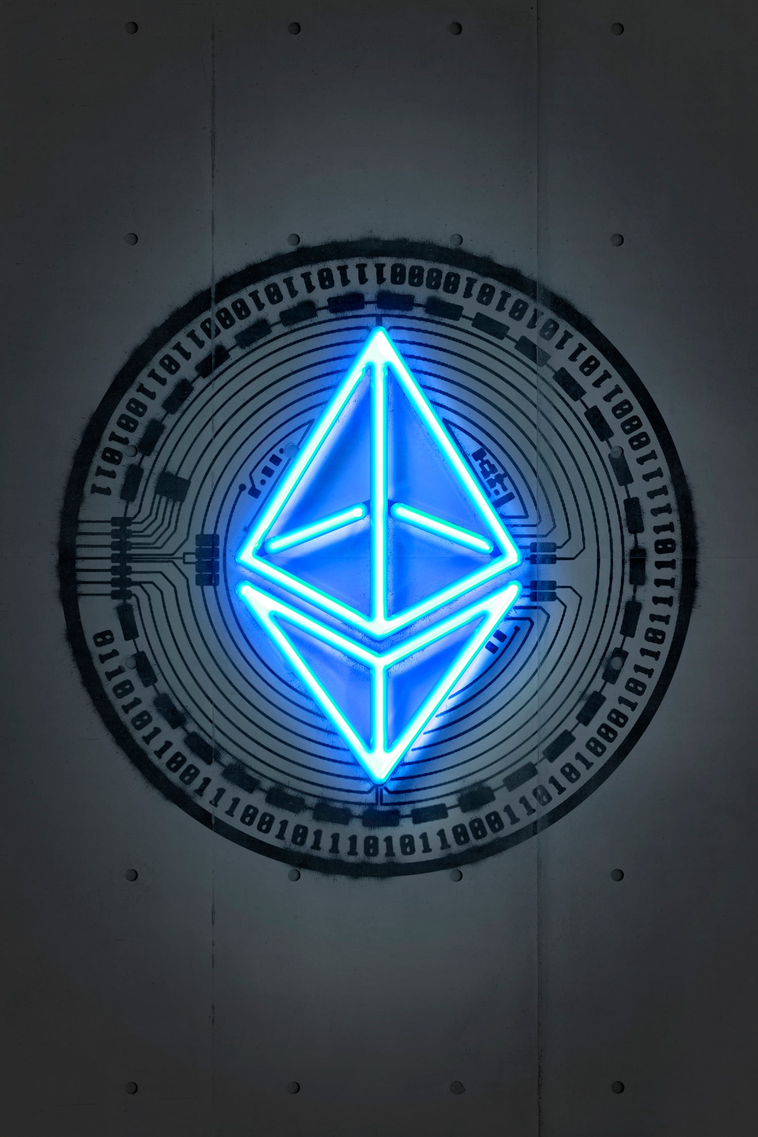 Ethereum by Octavian Mihai Mielu on GIANT ART - blue digital drawing