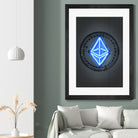 Ethereum by Octavian Mihai Mielu on GIANT ART - blue digital drawing