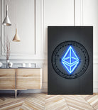 Ethereum by Octavian Mihai Mielu on GIANT ART - blue digital drawing