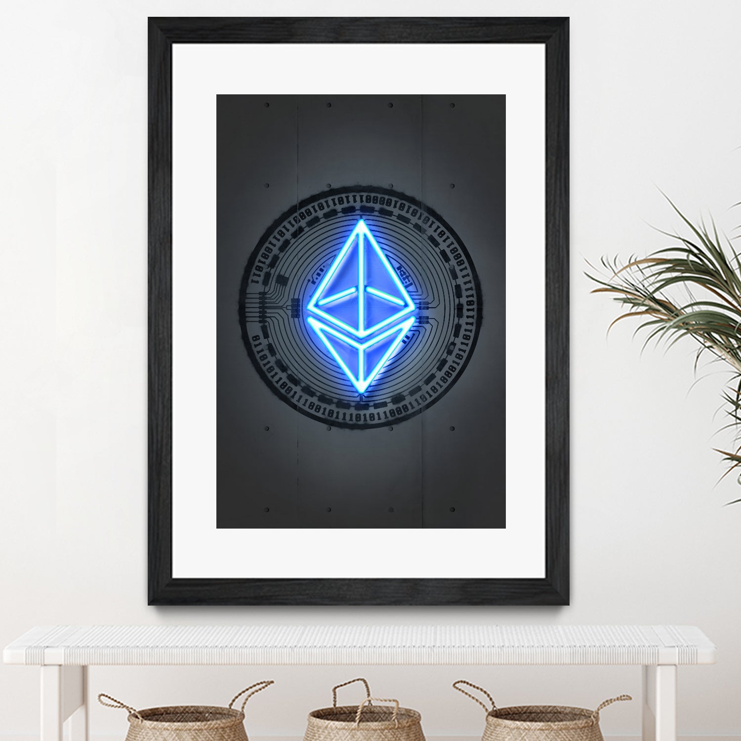 Ethereum by Octavian Mihai Mielu on GIANT ART - blue digital drawing