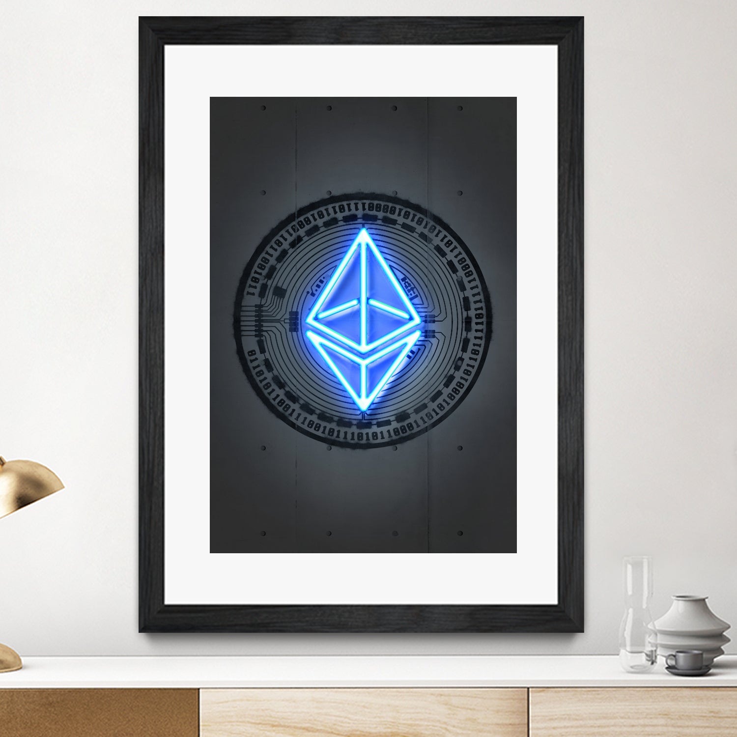 Ethereum by Octavian Mihai Mielu on GIANT ART - blue digital drawing