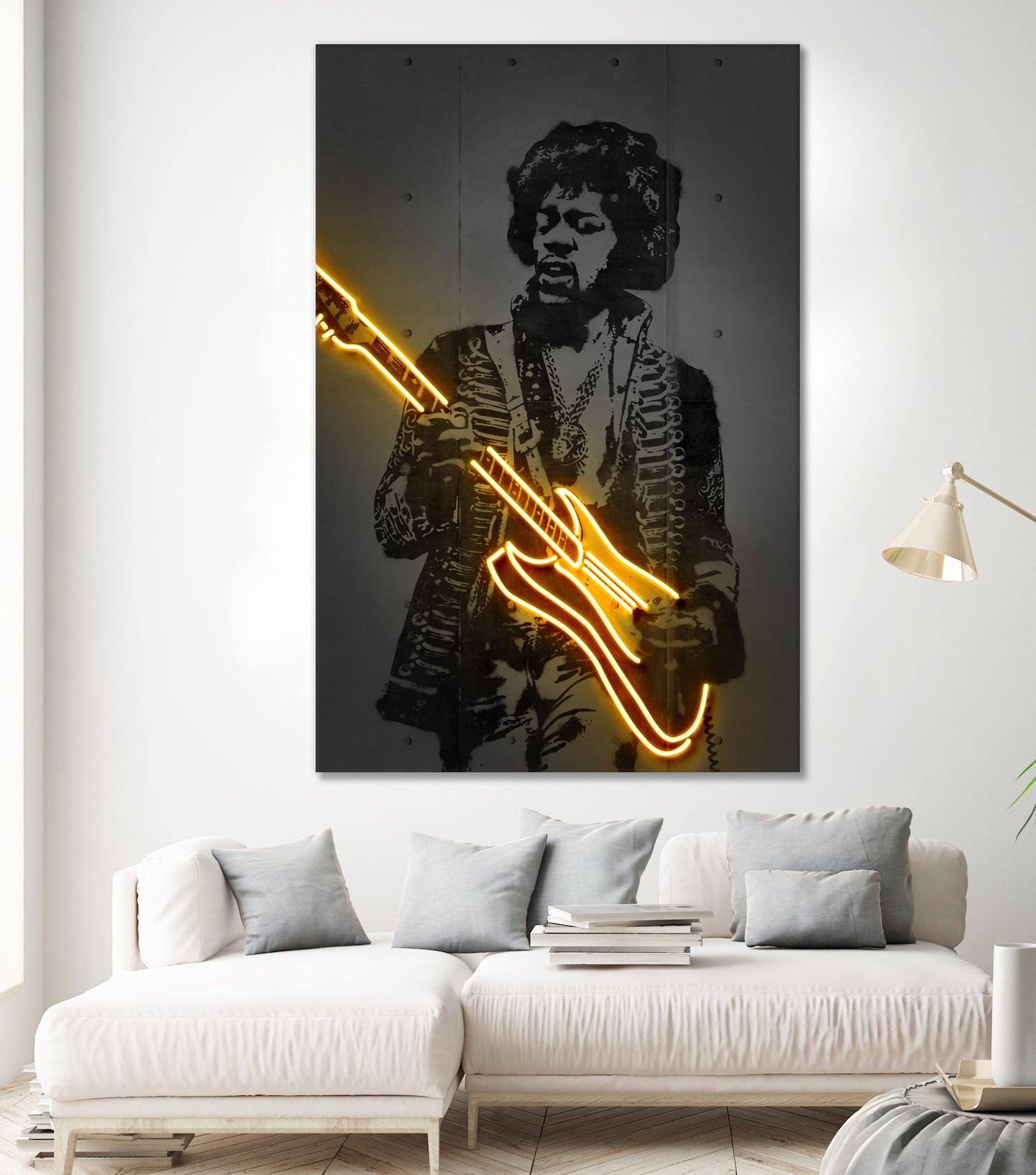 Jimi by Octavian Mihai Mielu on GIANT ART - yellow digital drawing