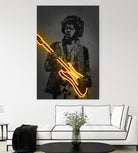 Jimi by Octavian Mihai Mielu on GIANT ART - yellow digital drawing