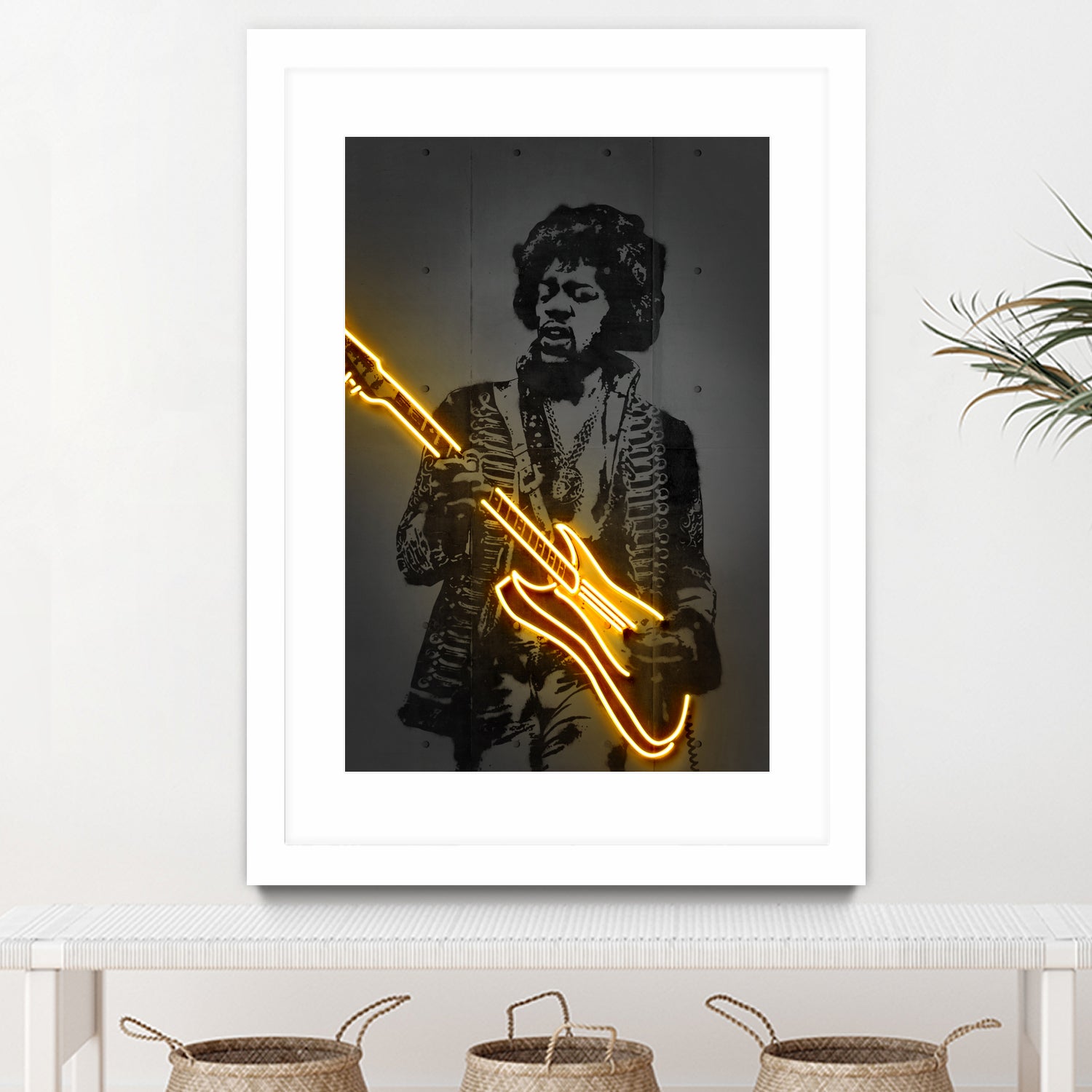 Jimi by Octavian Mihai Mielu on GIANT ART - yellow digital drawing