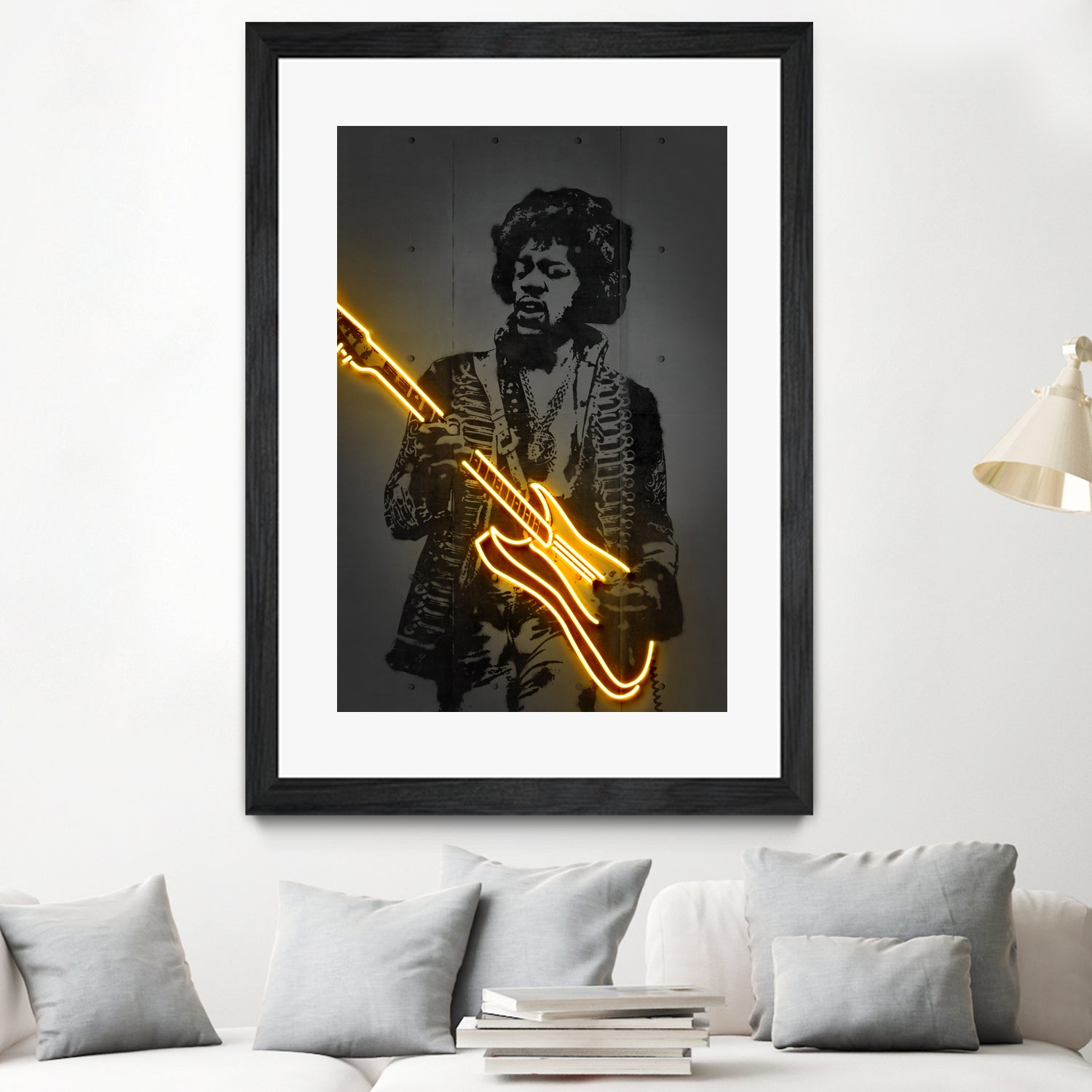 Jimi by Octavian Mihai Mielu on GIANT ART - yellow digital drawing