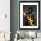 Jimi by Octavian Mihai Mielu on GIANT ART - yellow digital drawing