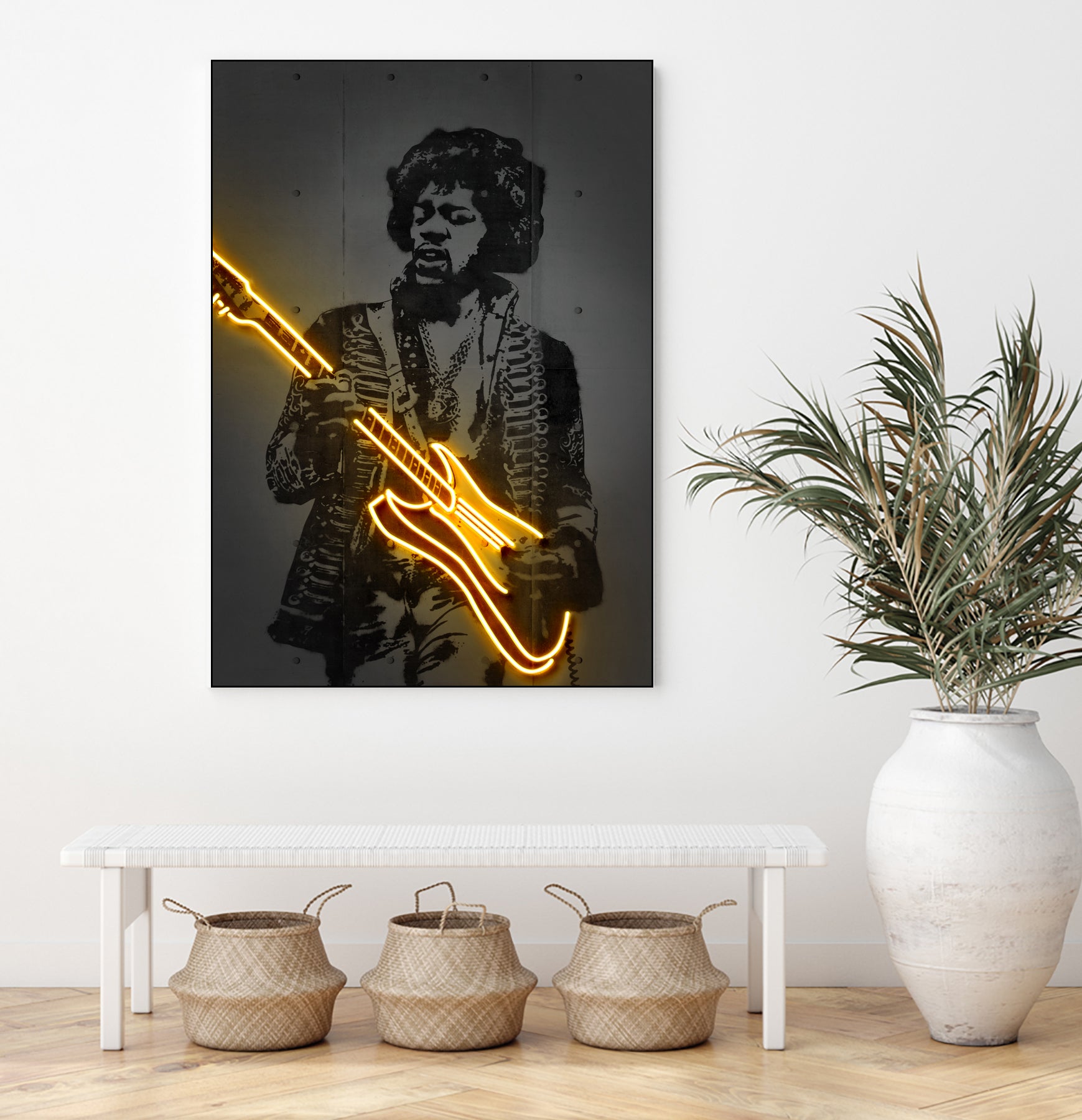 Jimi by Octavian Mihai Mielu on GIANT ART - yellow digital drawing