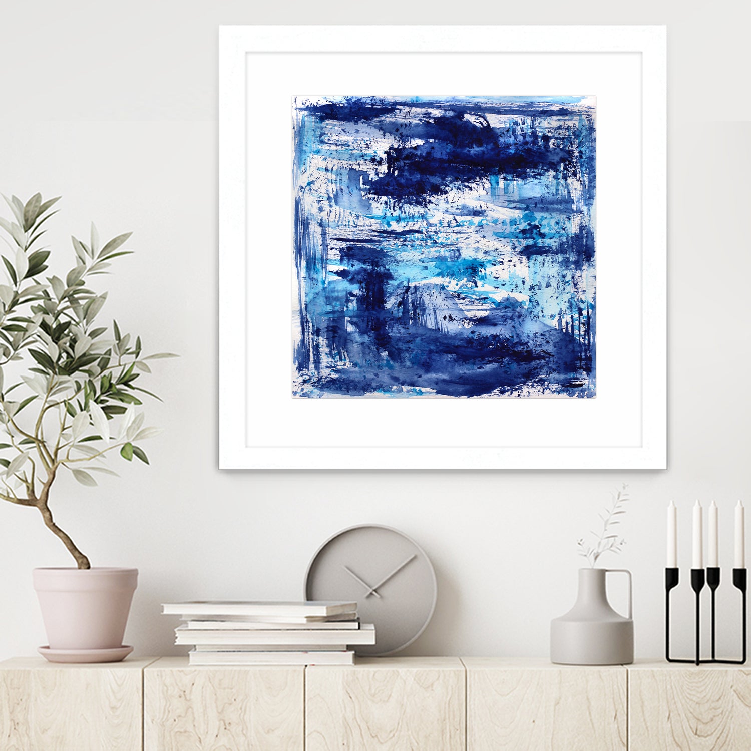 Blue passion by Katerina Izotova on GIANT ART - blue mixed media