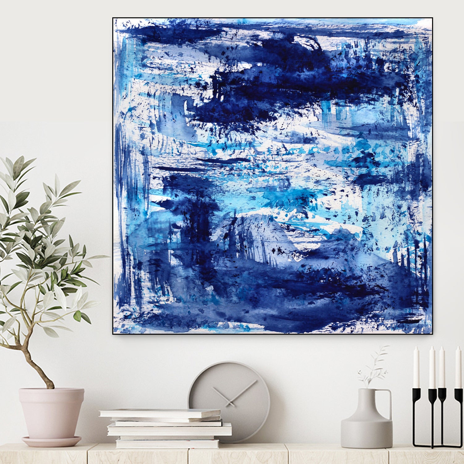 Blue passion by Katerina Izotova on GIANT ART - blue mixed media