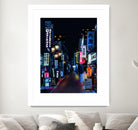 Tokyo Lights by Elena Stein on GIANT ART - blue digital painting