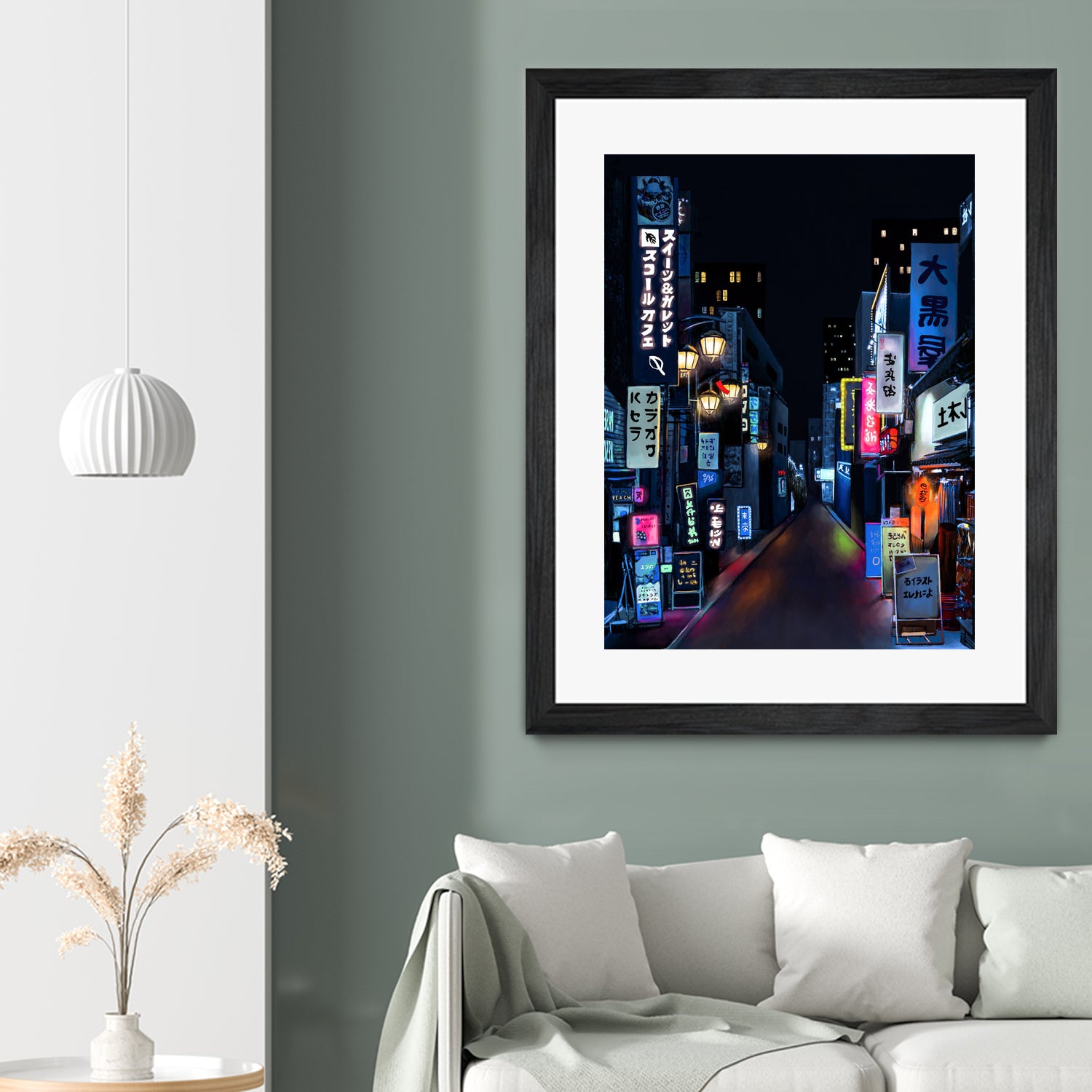 Tokyo Lights by Elena Stein on GIANT ART - blue digital painting