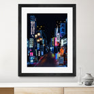 Tokyo Lights by Elena Stein on GIANT ART - blue digital painting