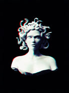 Medusa glitch by Menelaos Trompoukis on GIANT ART - black digital painting